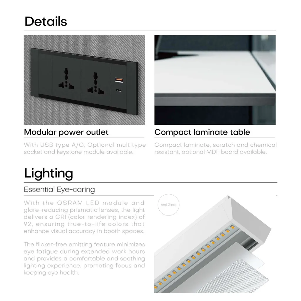 Office Pod Flex Box cao cấp dành cho 2 người (kích thước lớn)