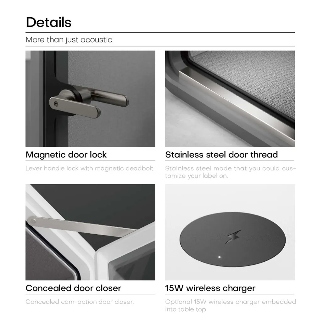 Khung nhôm bền chắc, vách PET cách âm cao cấp