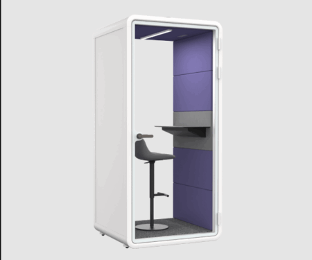 Office Pod Flex Box 1 người vách sọc – Không gian làm việc riêng tư